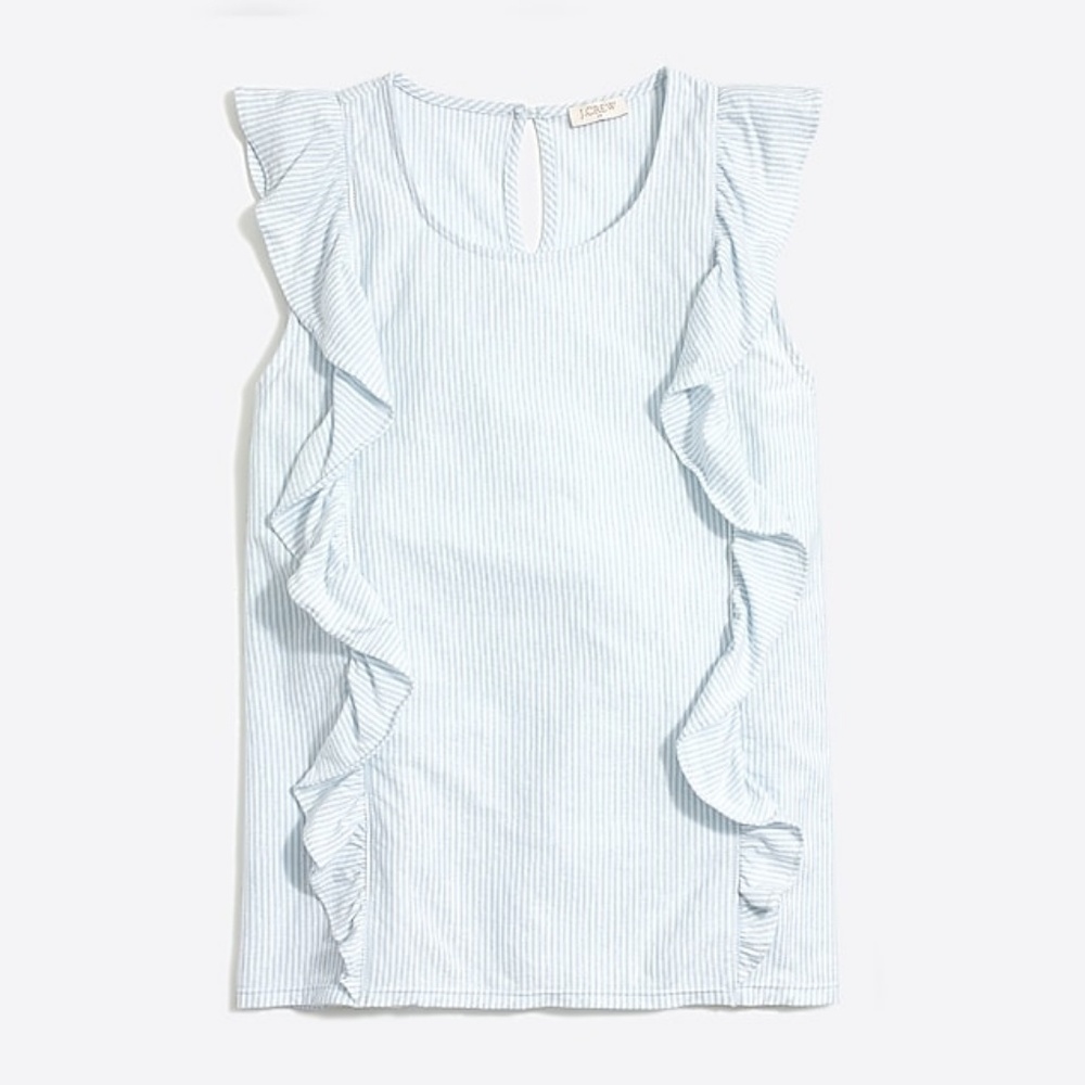 JCrew Ruffle Top XXS